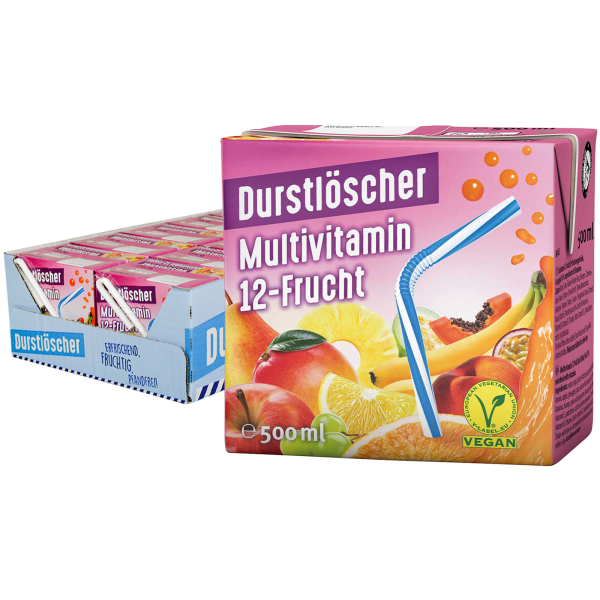 WeserGold Durstlöscher Multivitamin 12-Frucht Tetra 12x 500ml