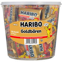 Haribo Goldbären Minibeutel 100er Dose 1x 980g