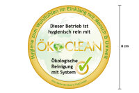 Öko Clean Indoor-Aufkleber Ø 8cm 1 Stück